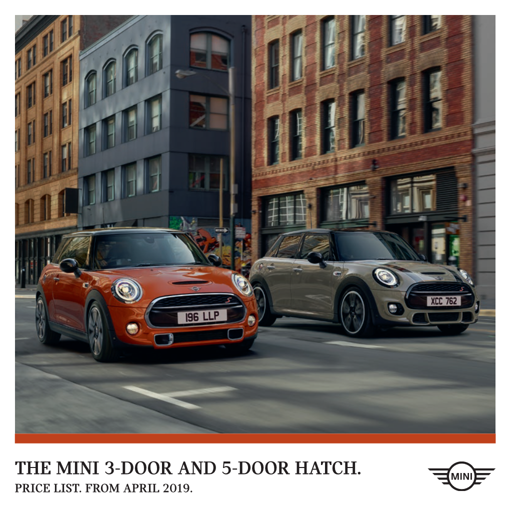 The Mini 3-Door and 5-Door Hatch. Price List