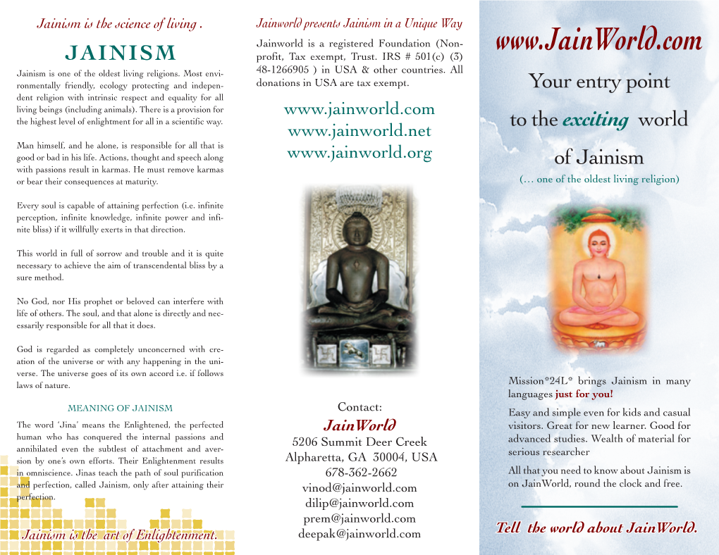 Jain World Brochure.Indd