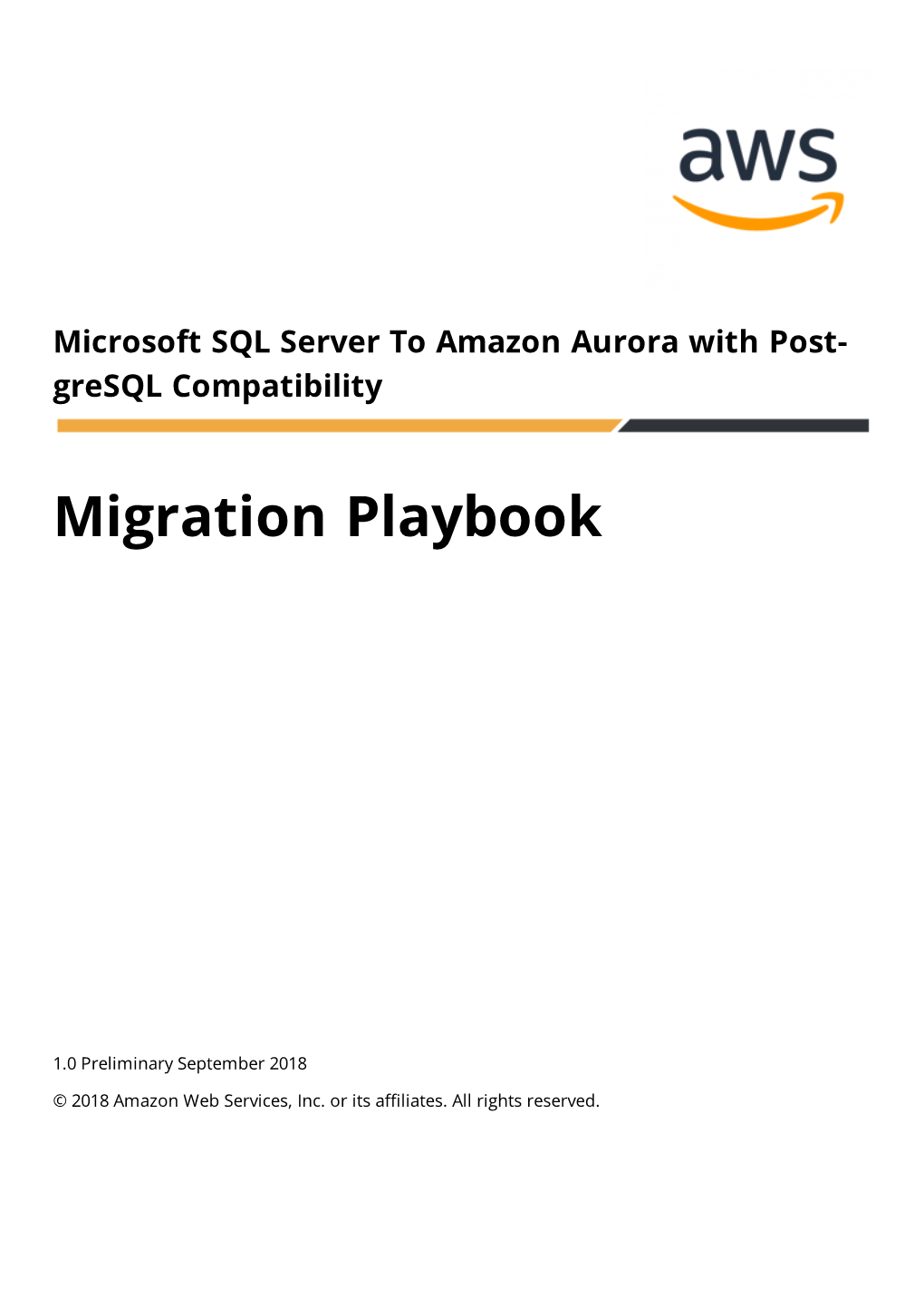 Sql Server to Aurora Postgresql Migration Playbook