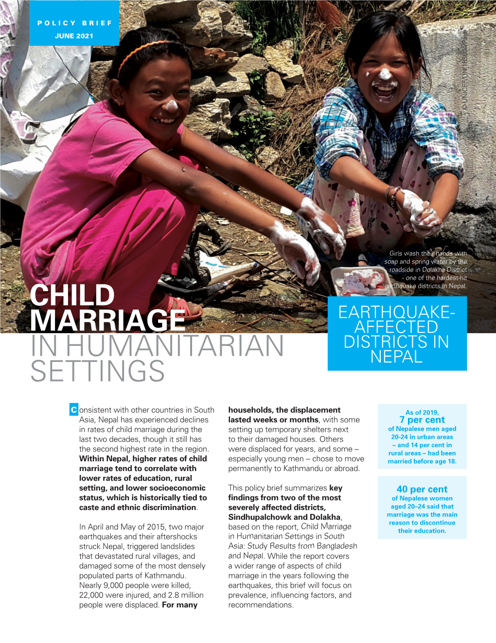 Child Marriage in Humanitarian Settings