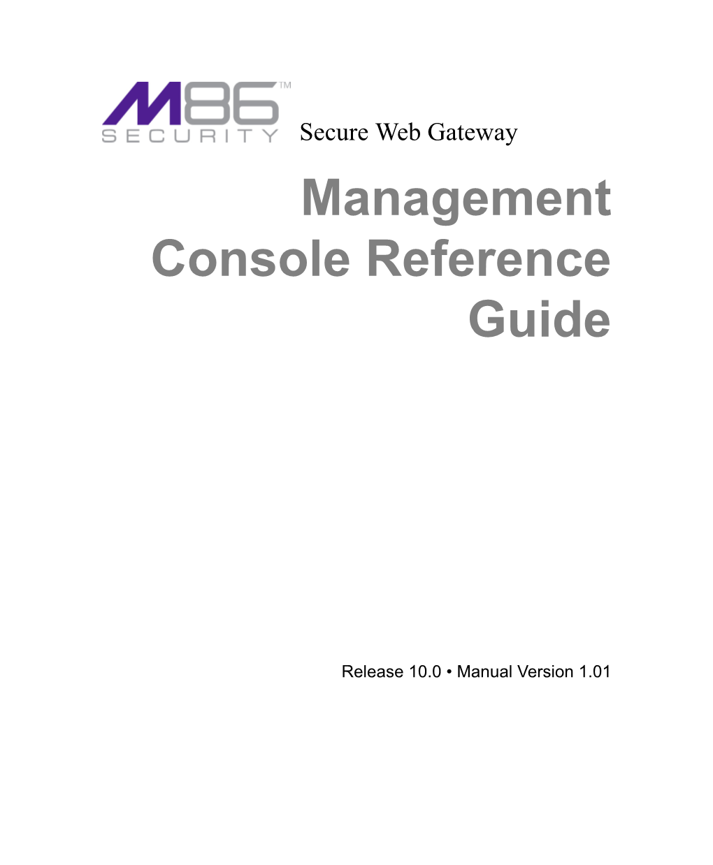 Management Console Reference Guide