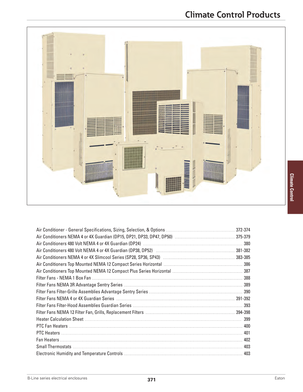 Climate Control Products Section