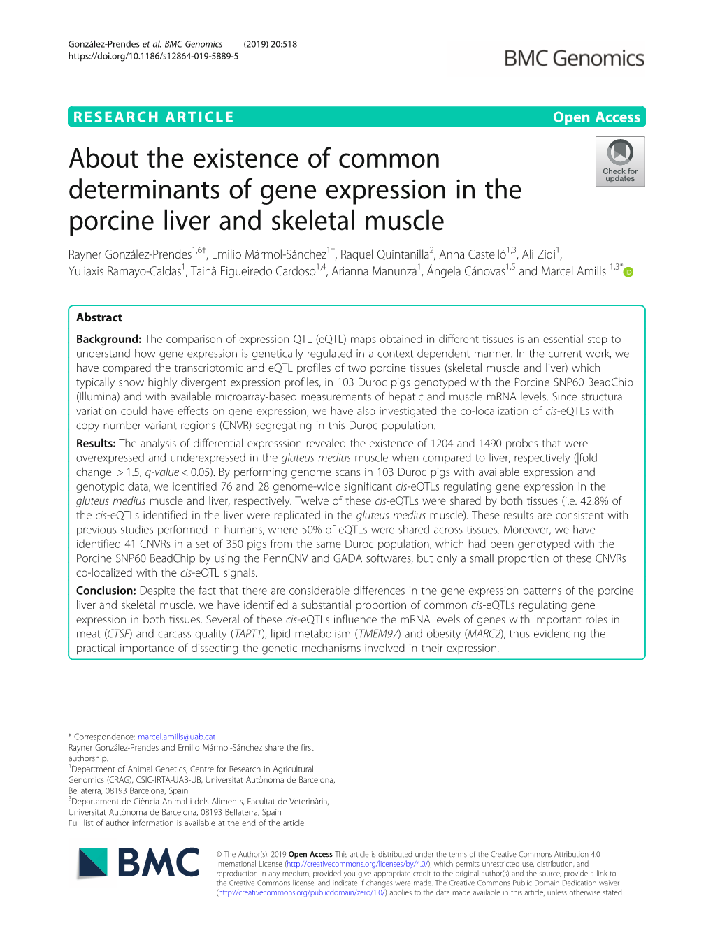 About the Existence of Common Determinants of Gene Expression In