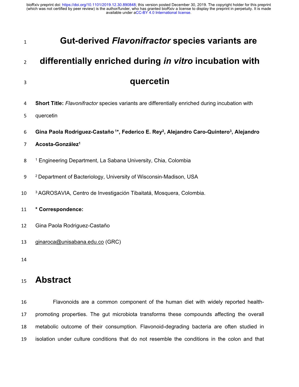 Gut-Derived Flavonifractor Species Variants Are Differentially Enriched