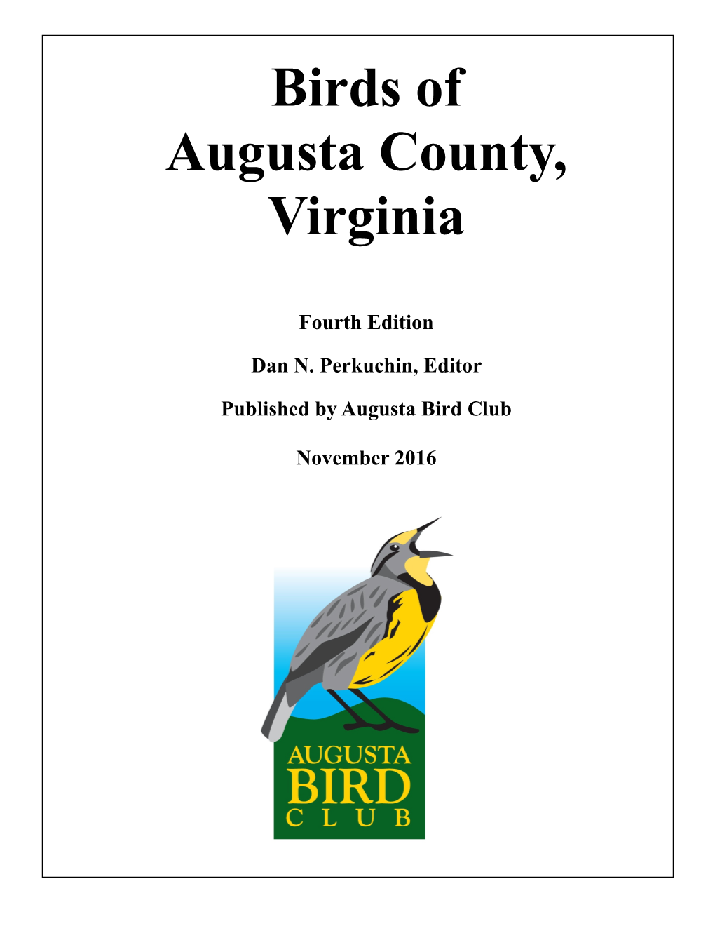 Birds of Augusta County, Virginia