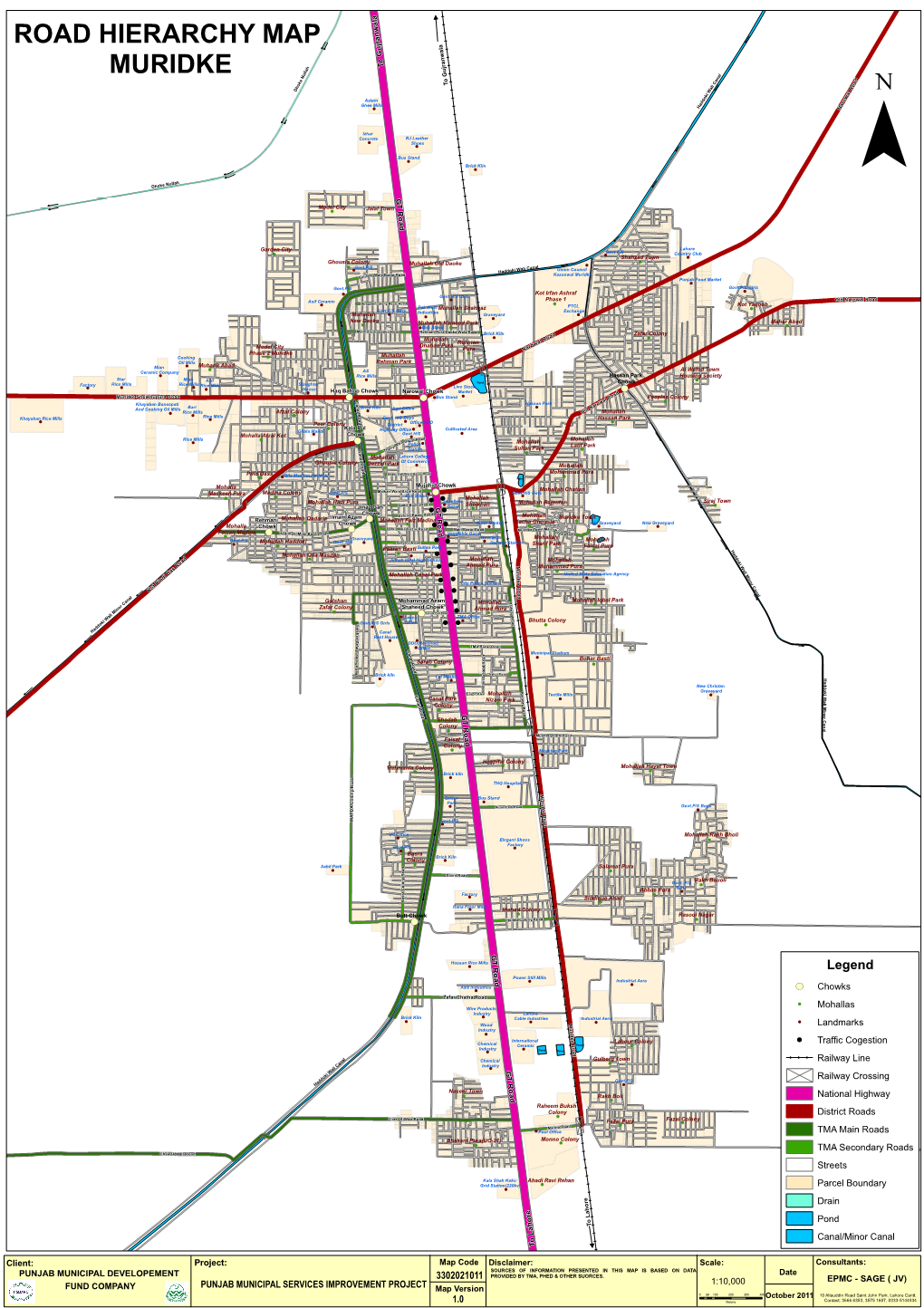 Road Hierarchy Map Muridke