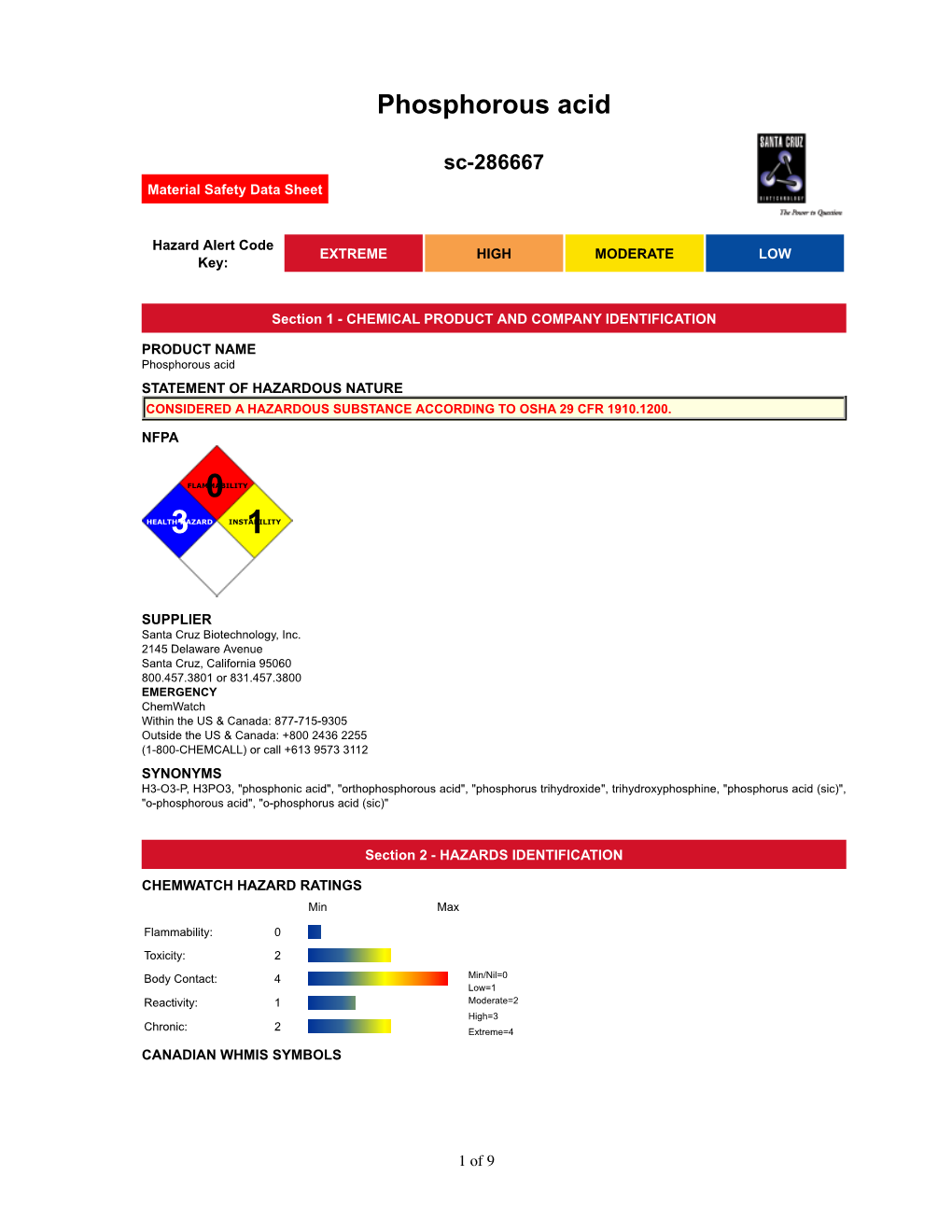 Phosphorous Acid