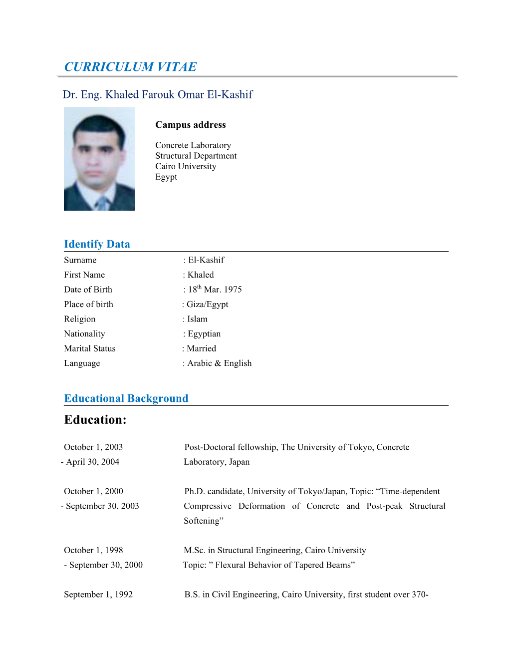 Curriculum Vitae