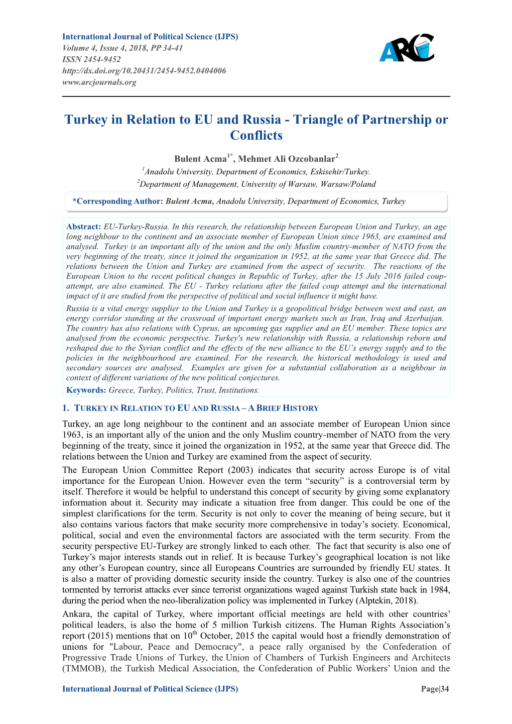 Triangle of Partnership Or Conflicts