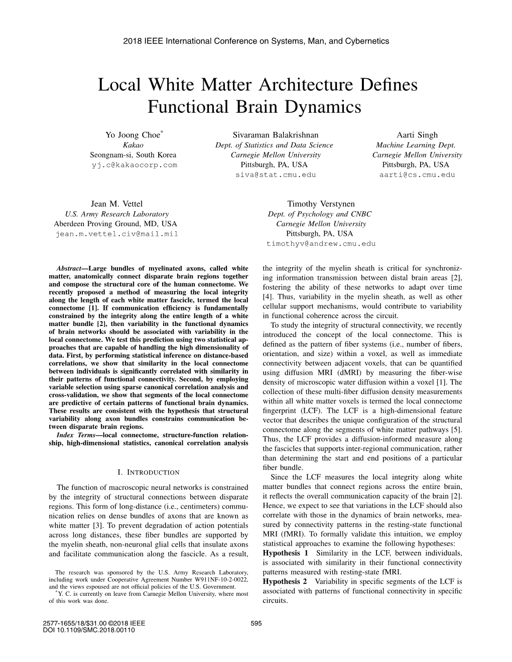 Local White Matter Architecture Defines Functional Brain Dynamics