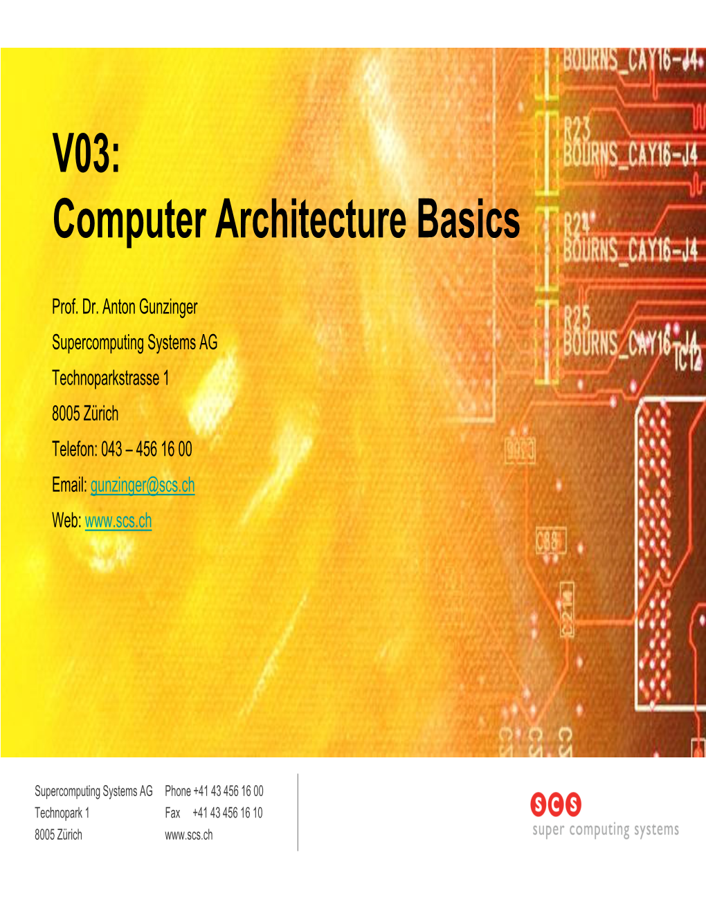 Computer Architecture Basics