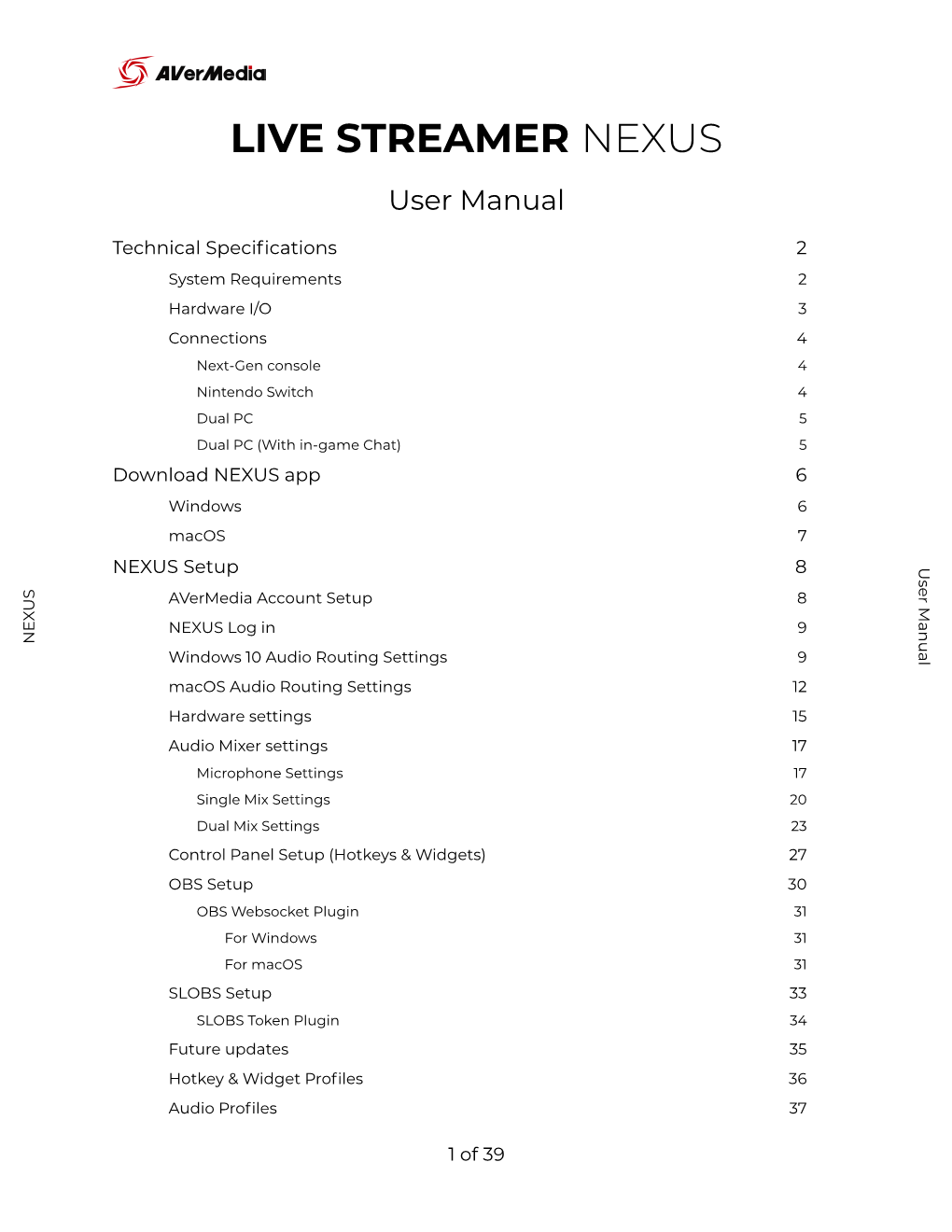 NEXUS User Manual 210518