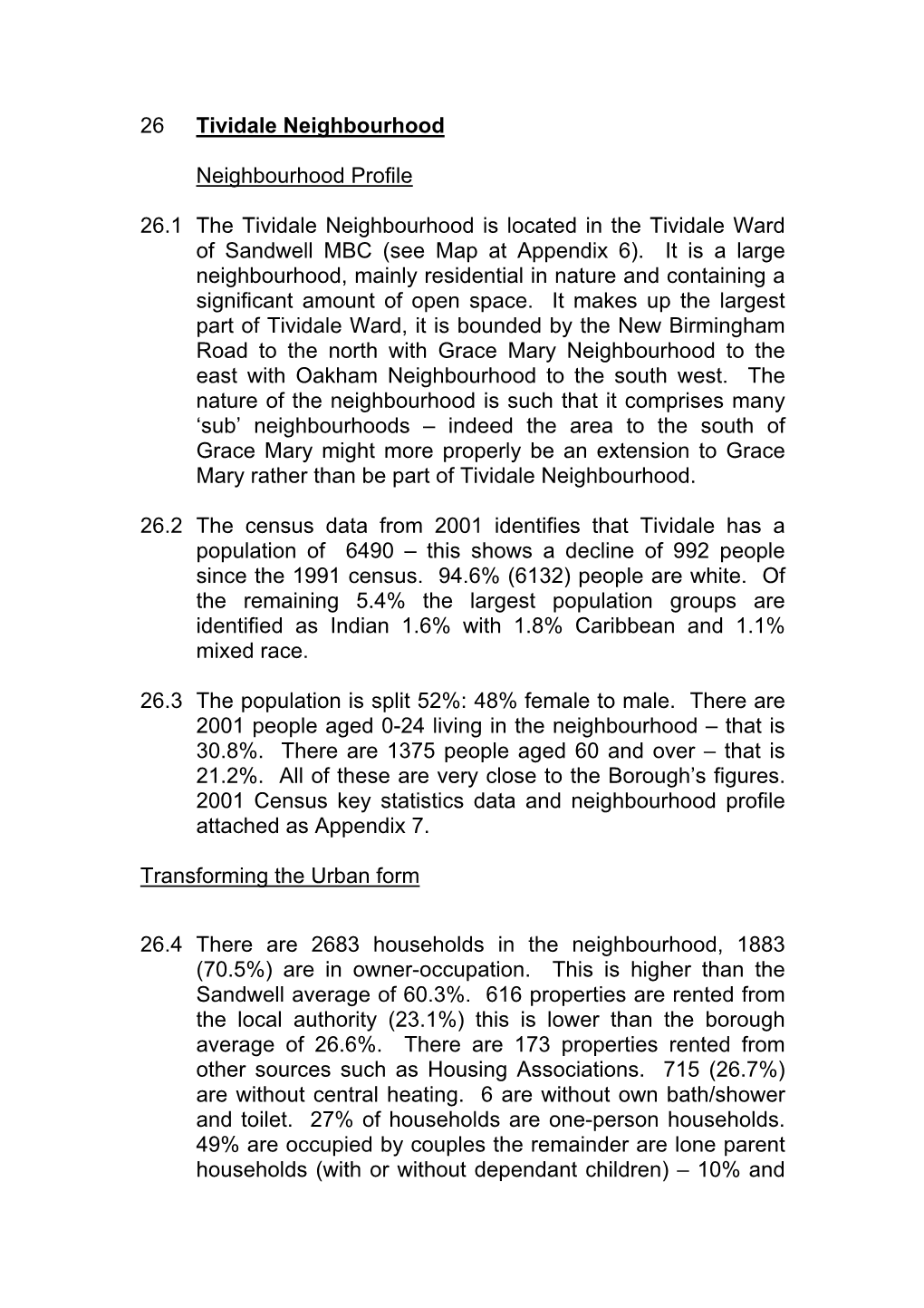 Tividale Neighbourhood