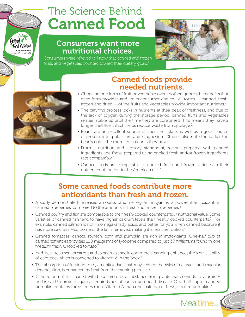 The Science Behind Canned Food Consumers Want More Nutritional Choices