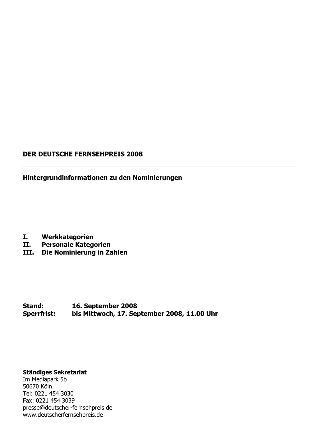 DFP 2008 Nominierung Hintergrundinfos Final