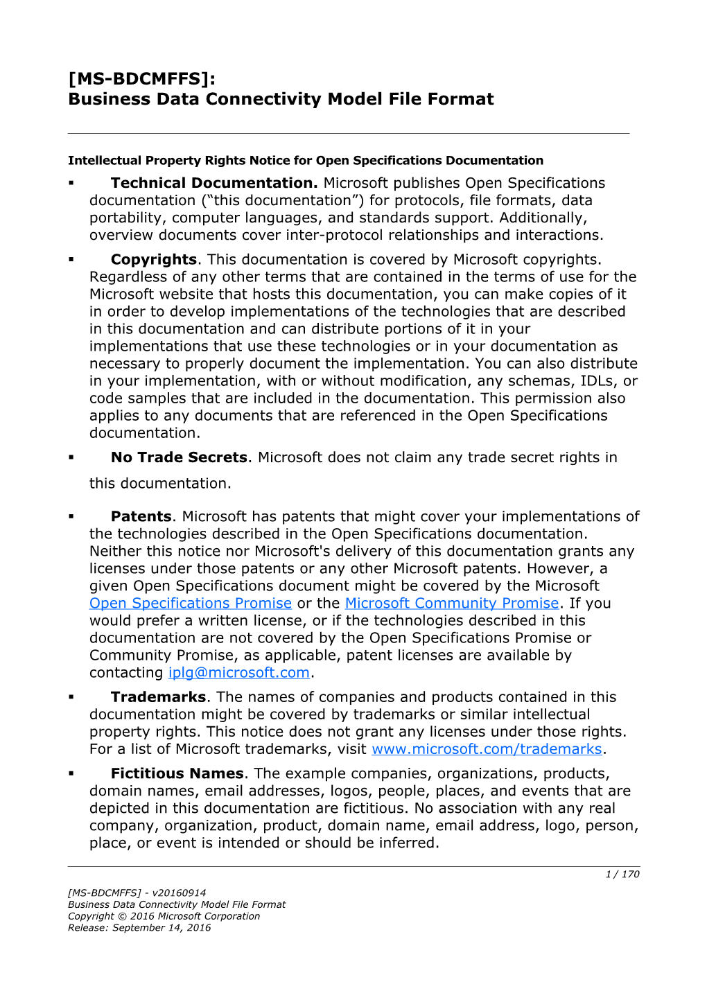 Business Data Connectivity Model File Format