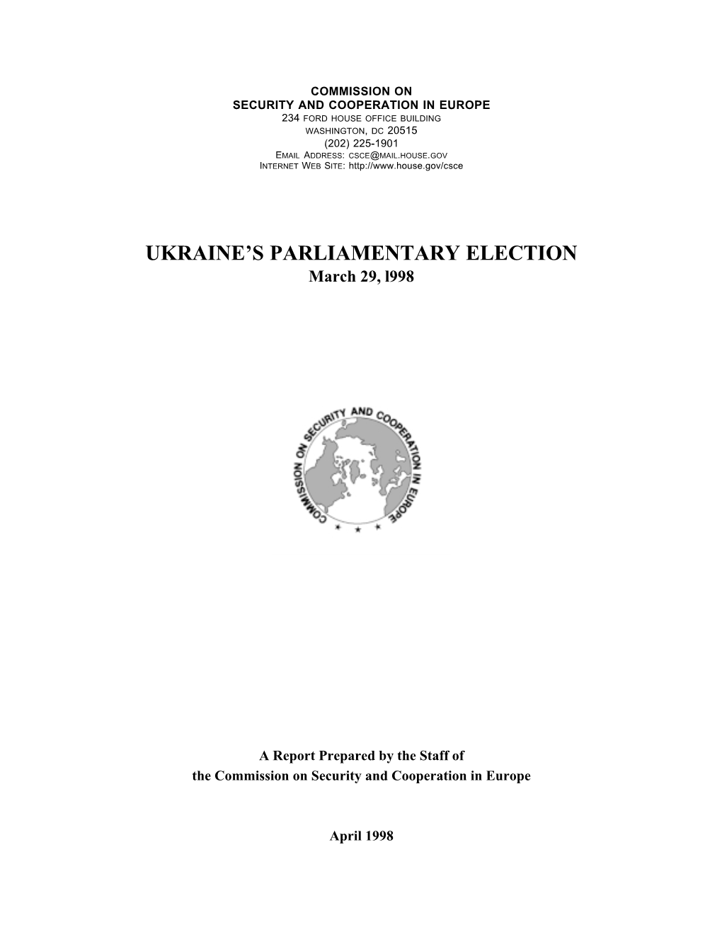 Parliamentary Elections in Ukraine, 1998