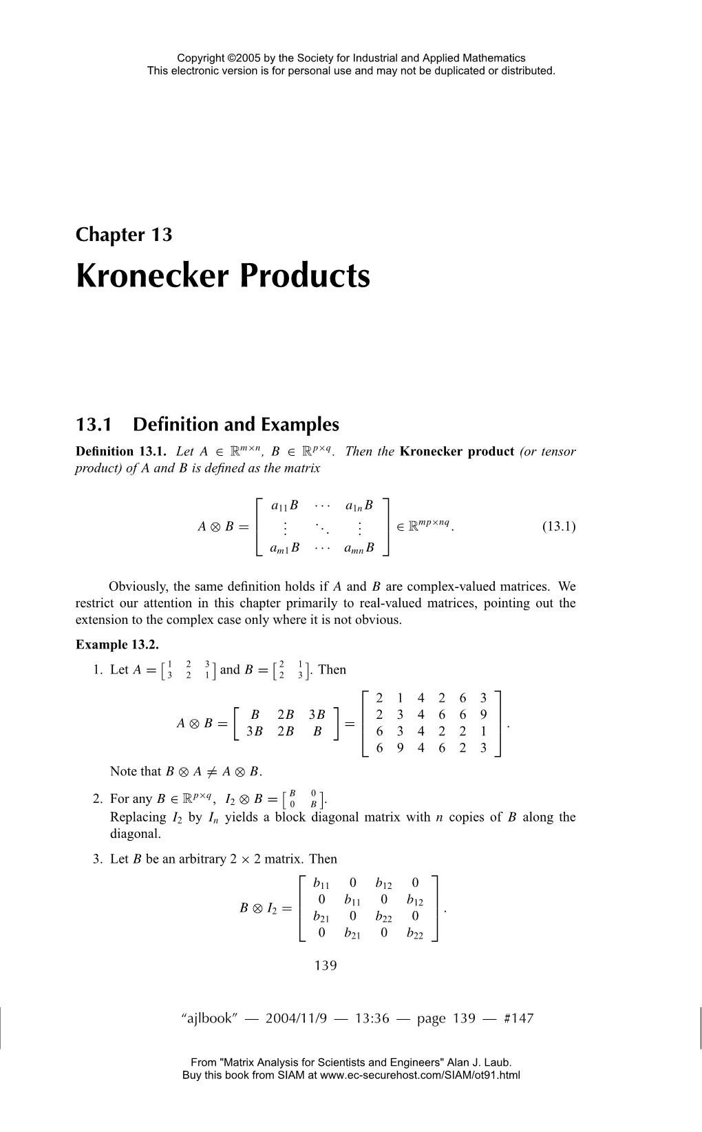 Kronecker Products