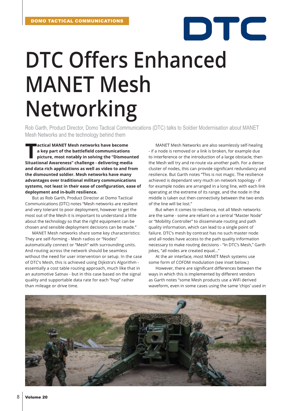 DTC Offers Enhanced MANET Mesh Networking