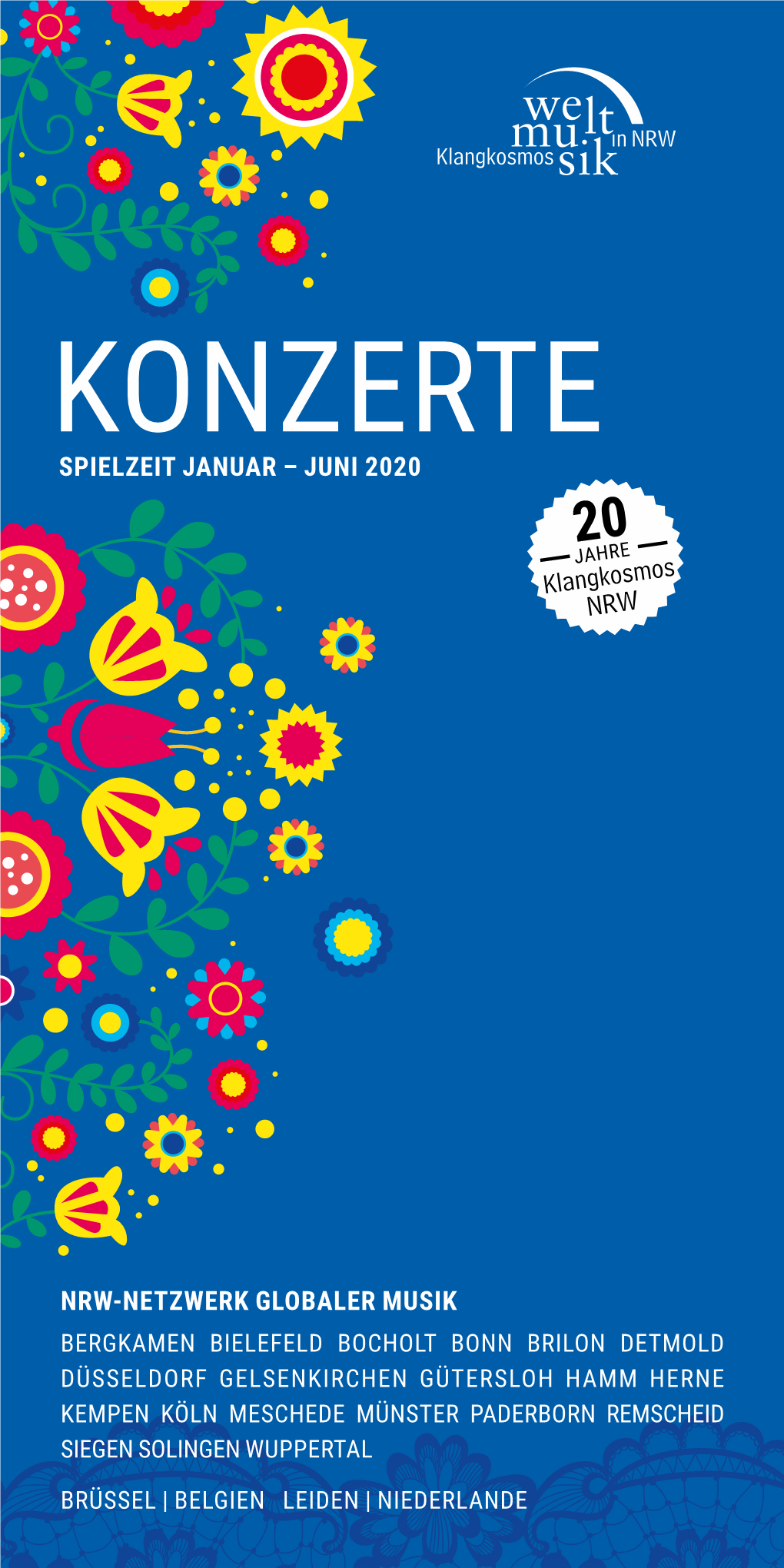 Konzerte Spielzeit Januar – Juni 2020 20 Jahre