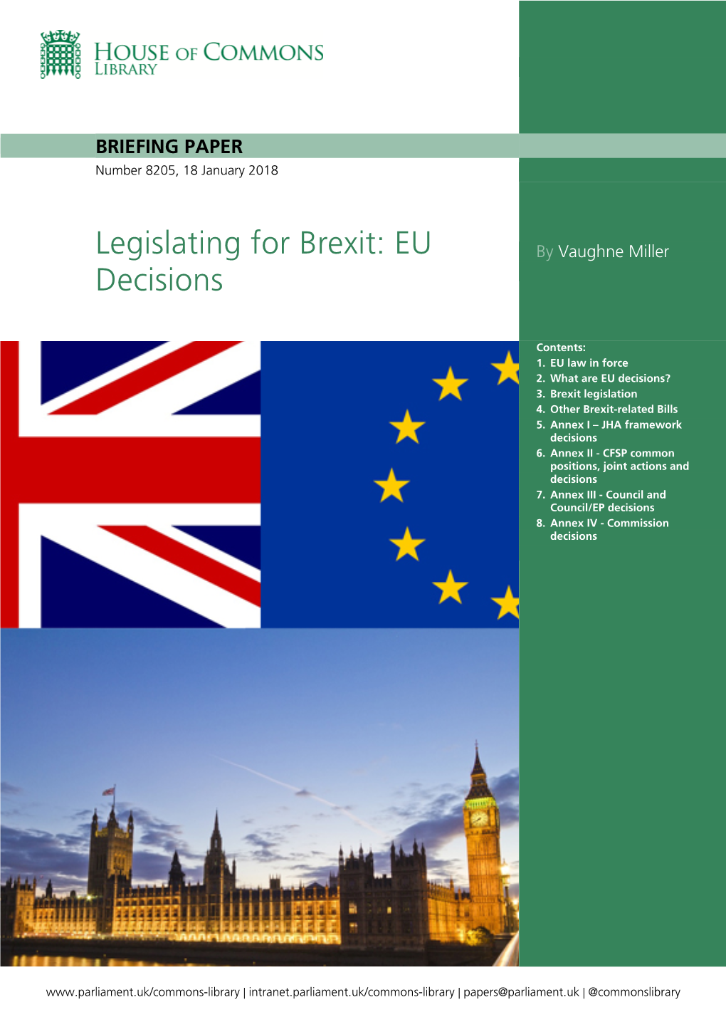 Legislating for Brexit: EU Decisions