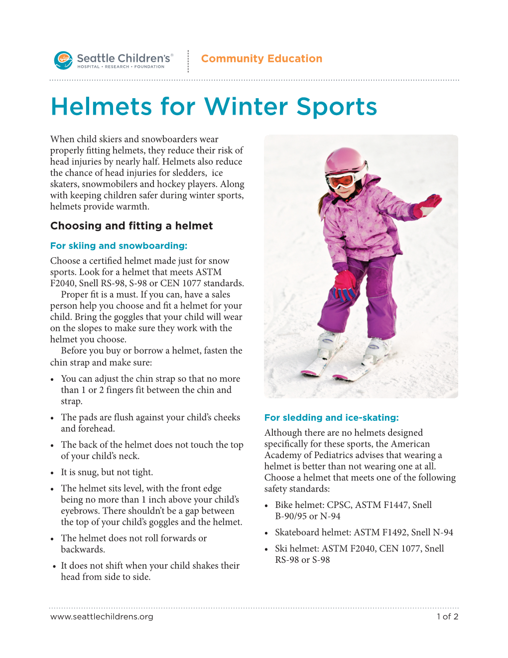 Helmets for Winter Sports