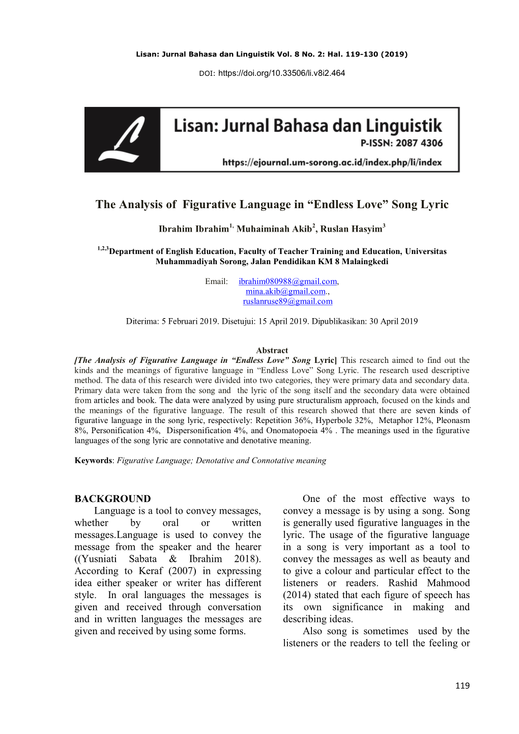 The Analysis of Figurative Language in “Endless Love” Song Lyric