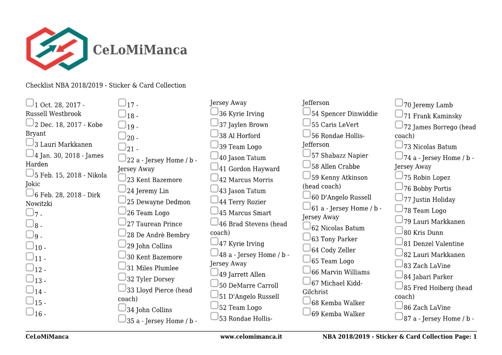 PDF Numbers and Names