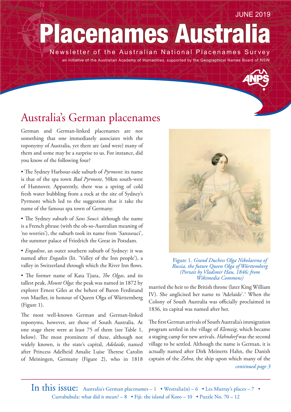 Australia's German Placenames