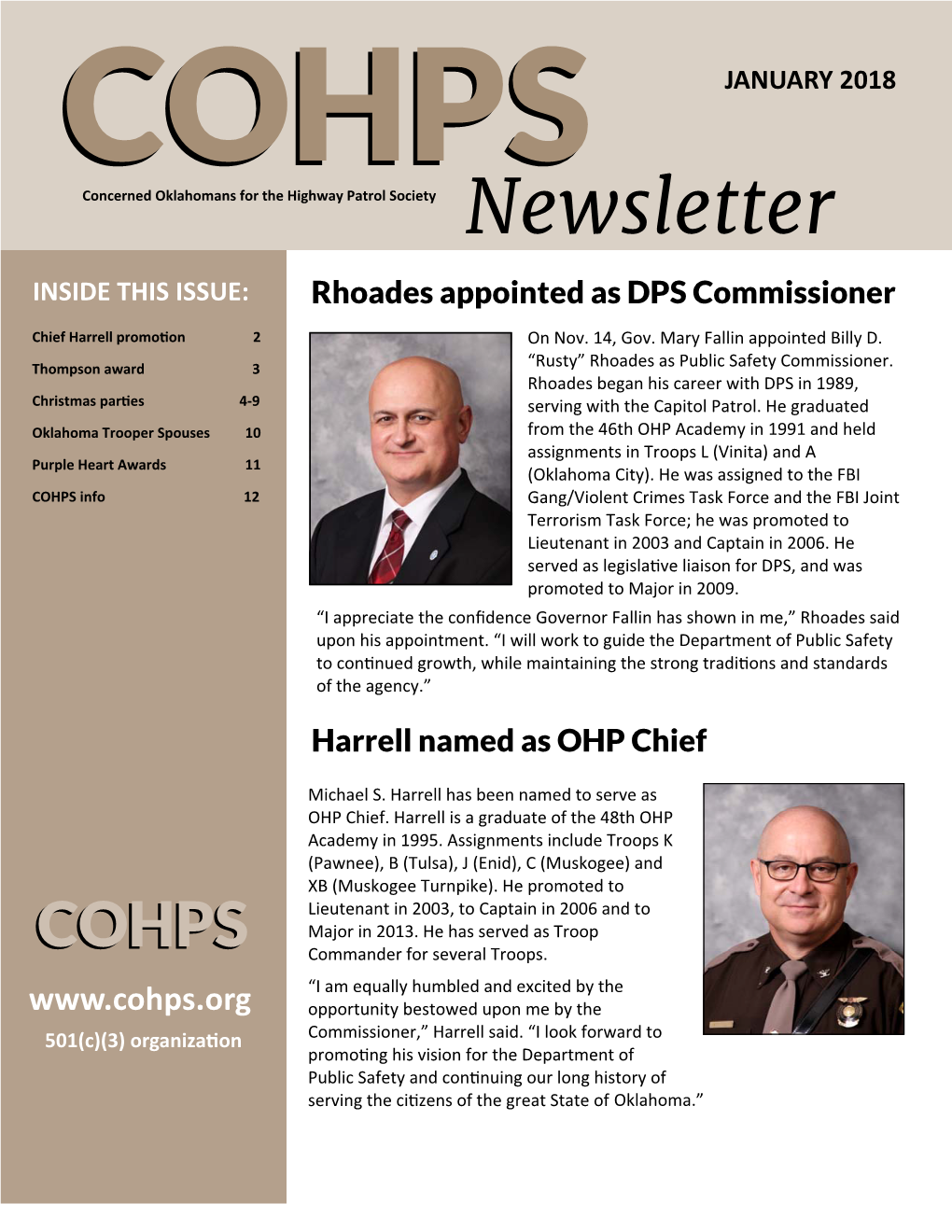 Dec-Jan COHPS Newsletter