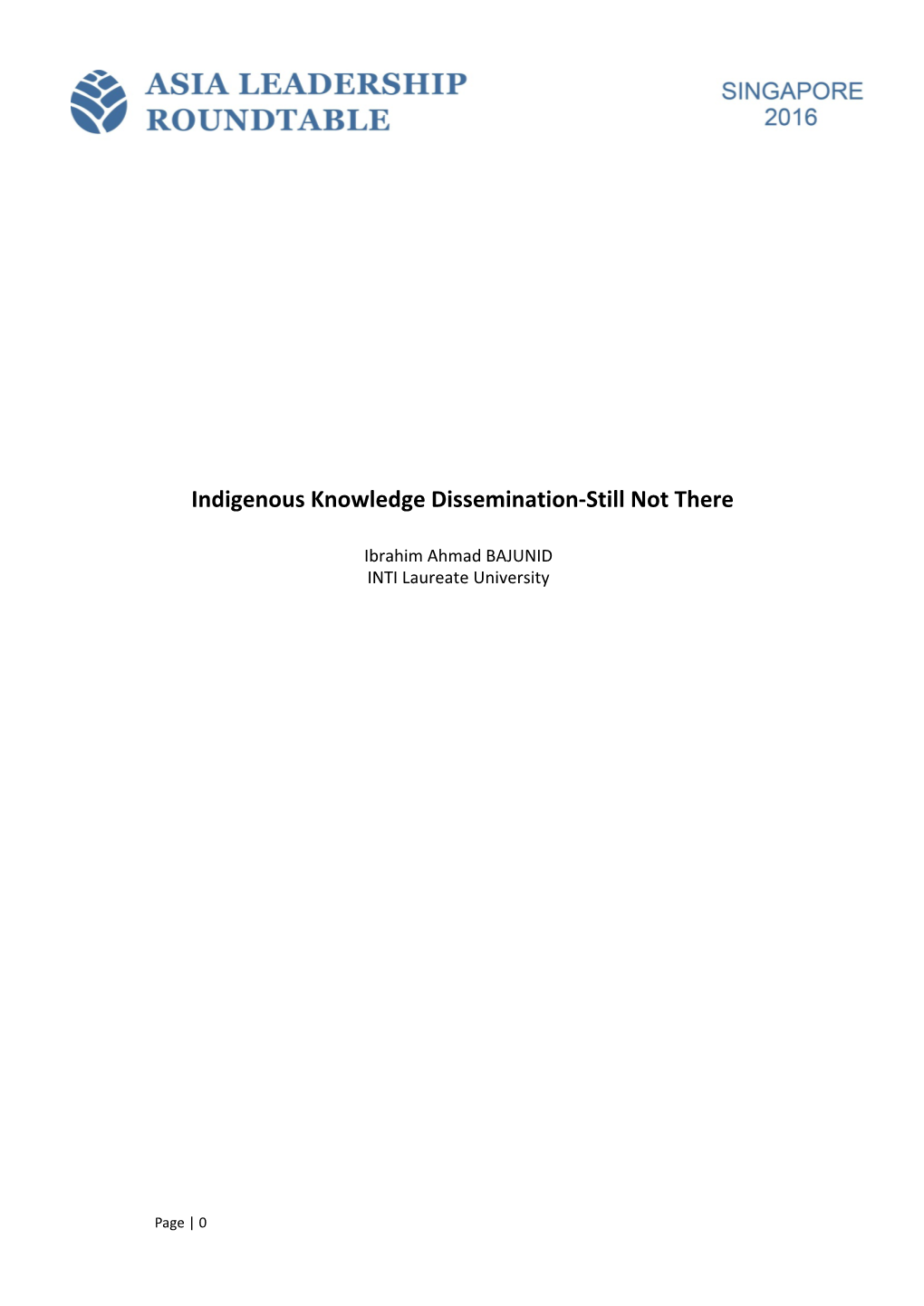 Indigenous Knowledge Dissemination-Still Not There