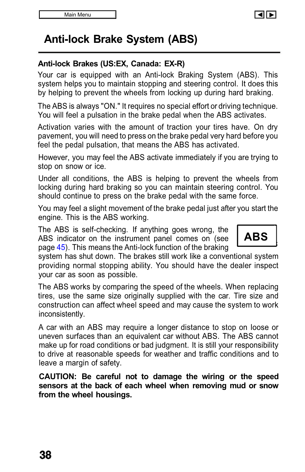 Anti-Lock Brake System (ABS)