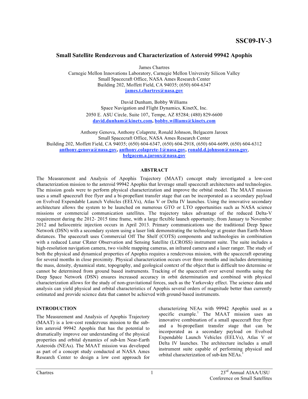 Small Satellite Rendezvous and Characterization of Asteroid 99942 Apophis