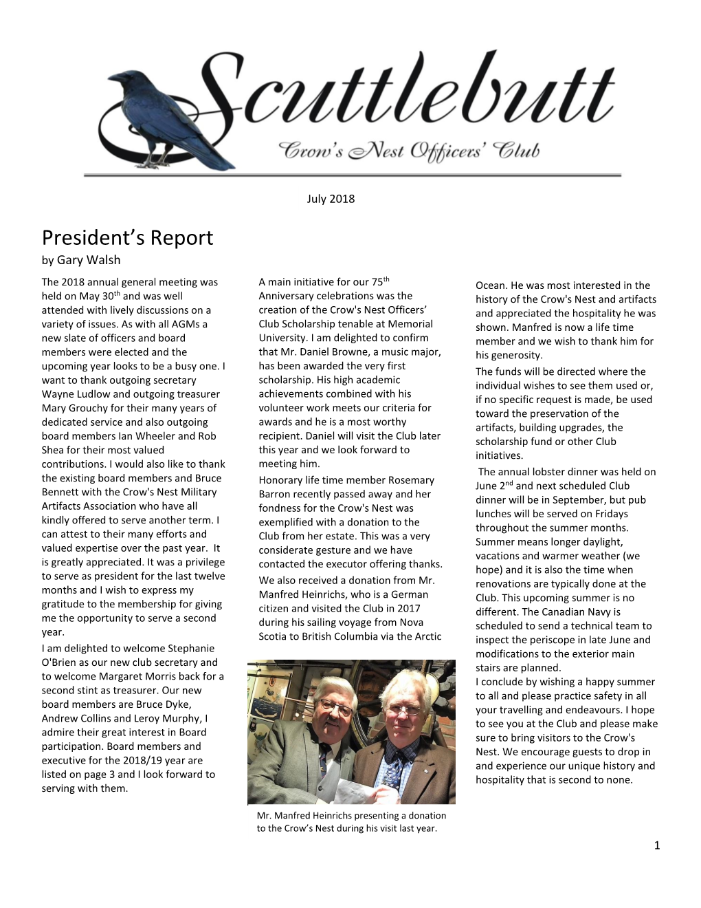 President's Report