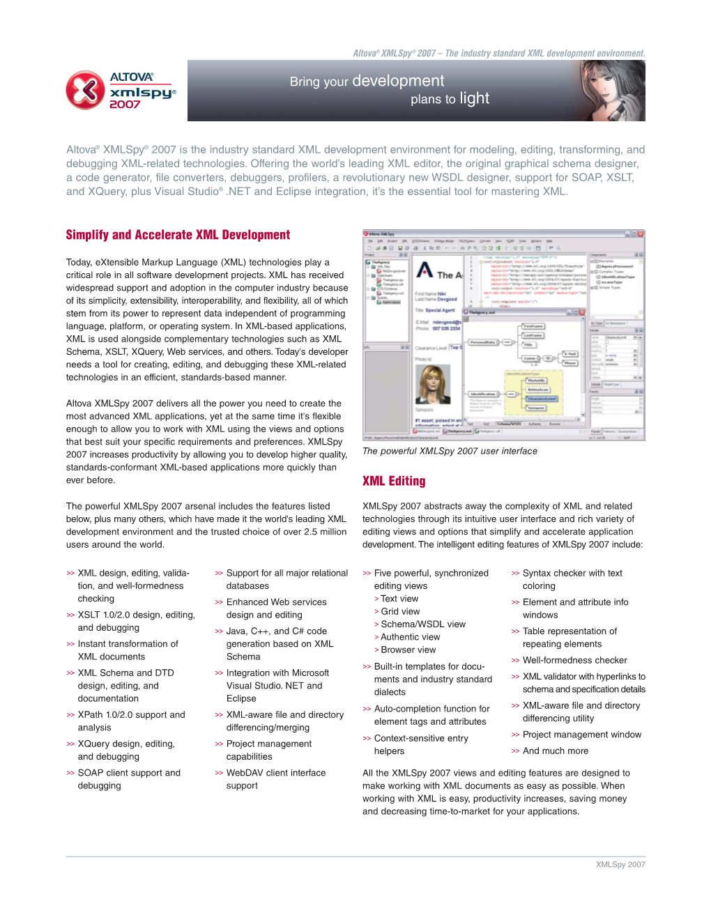 Xmlspy 2007 Datasheet.Qxp