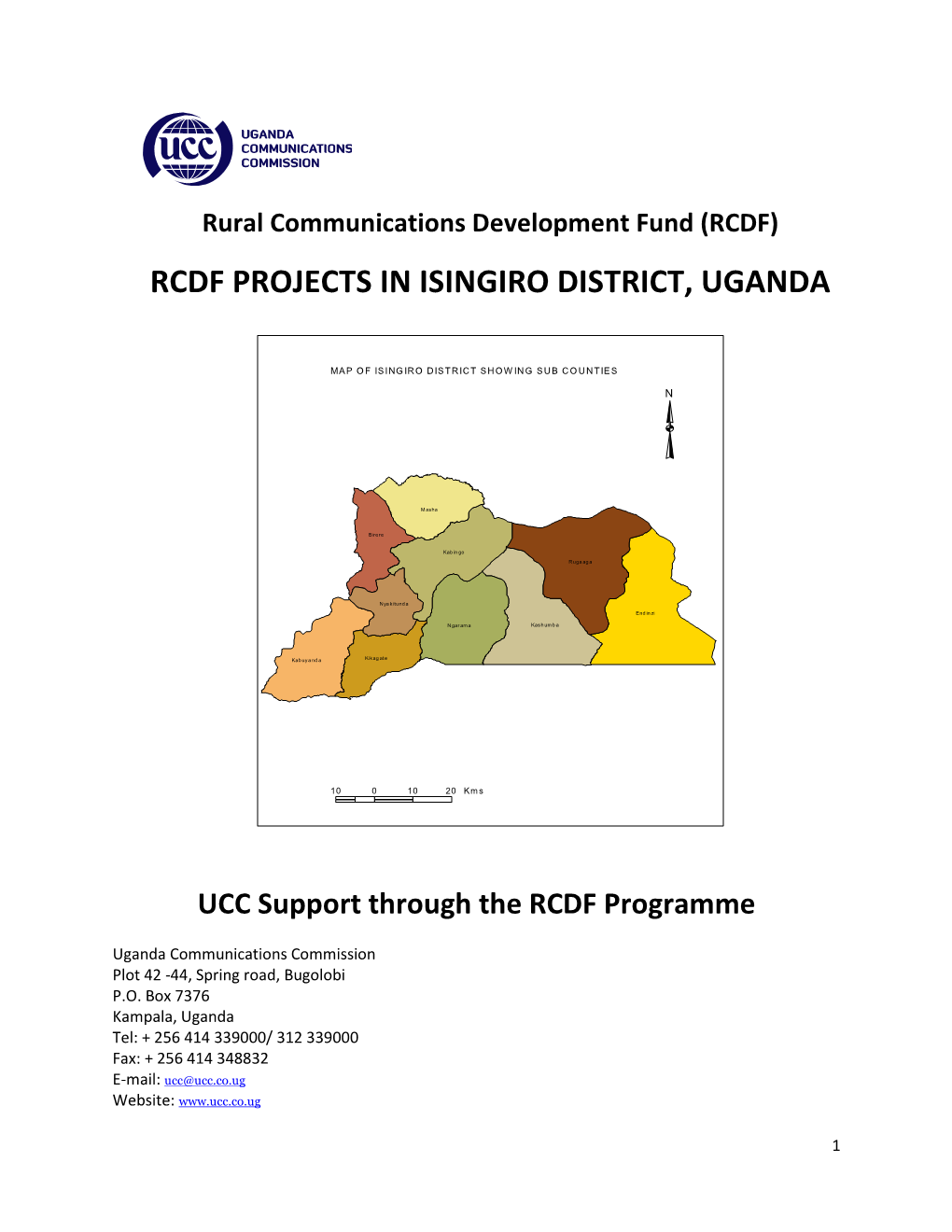 Rcdf Projects in Isingiro District, Uganda