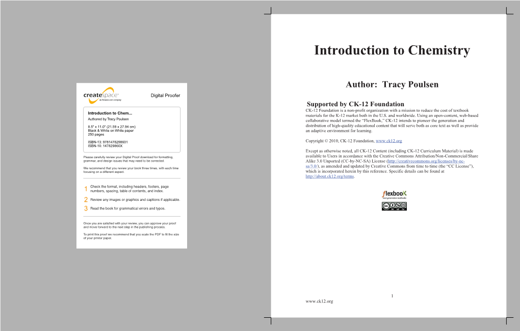 Introduction to Chemistry