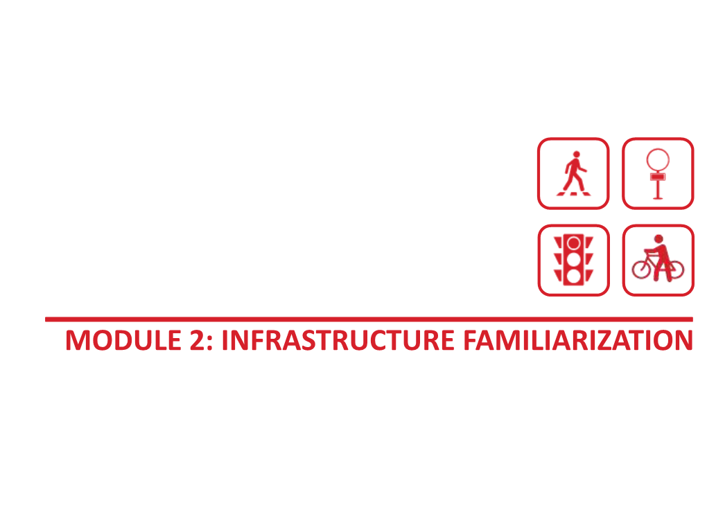 MODULE 2: INFRASTRUCTURE FAMILIARIZATION MODULE 2 TYPES of OFF-ROAD SIGNS Prohibitory Signs Warning Signs Prohibitory Signs Show Actions That Are Disallowed