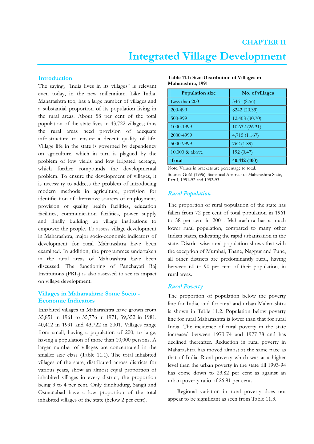 Integrated Village Development