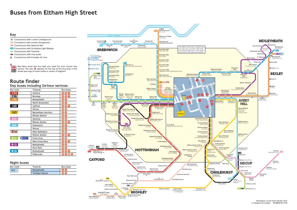 Buses from Eltham High Street