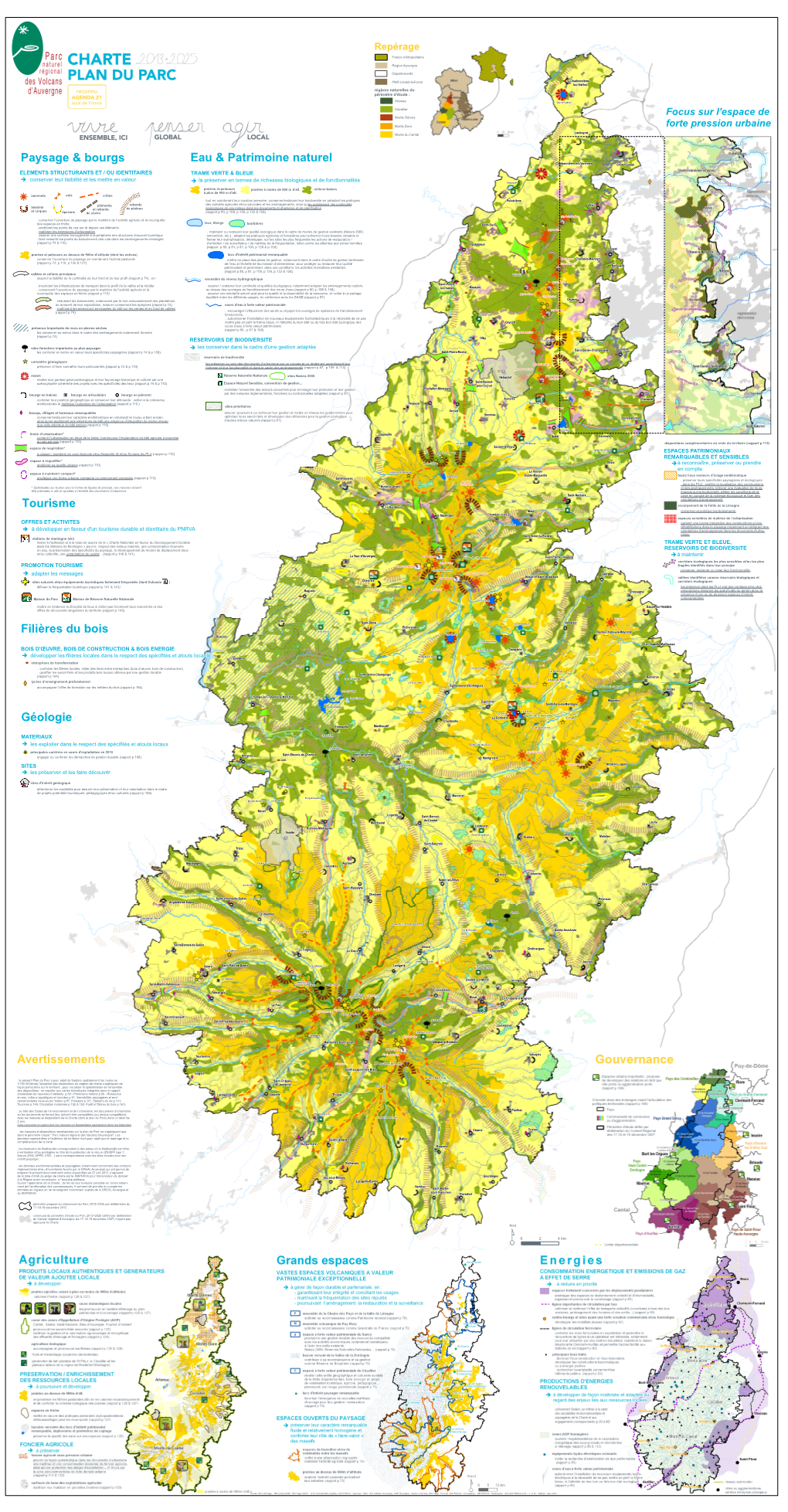 Plan Du Parc Naturel Régional Des Volcans D'auvergne