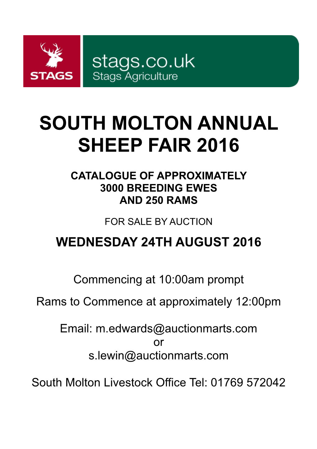 South Molton Annual Sheep Fair 2016