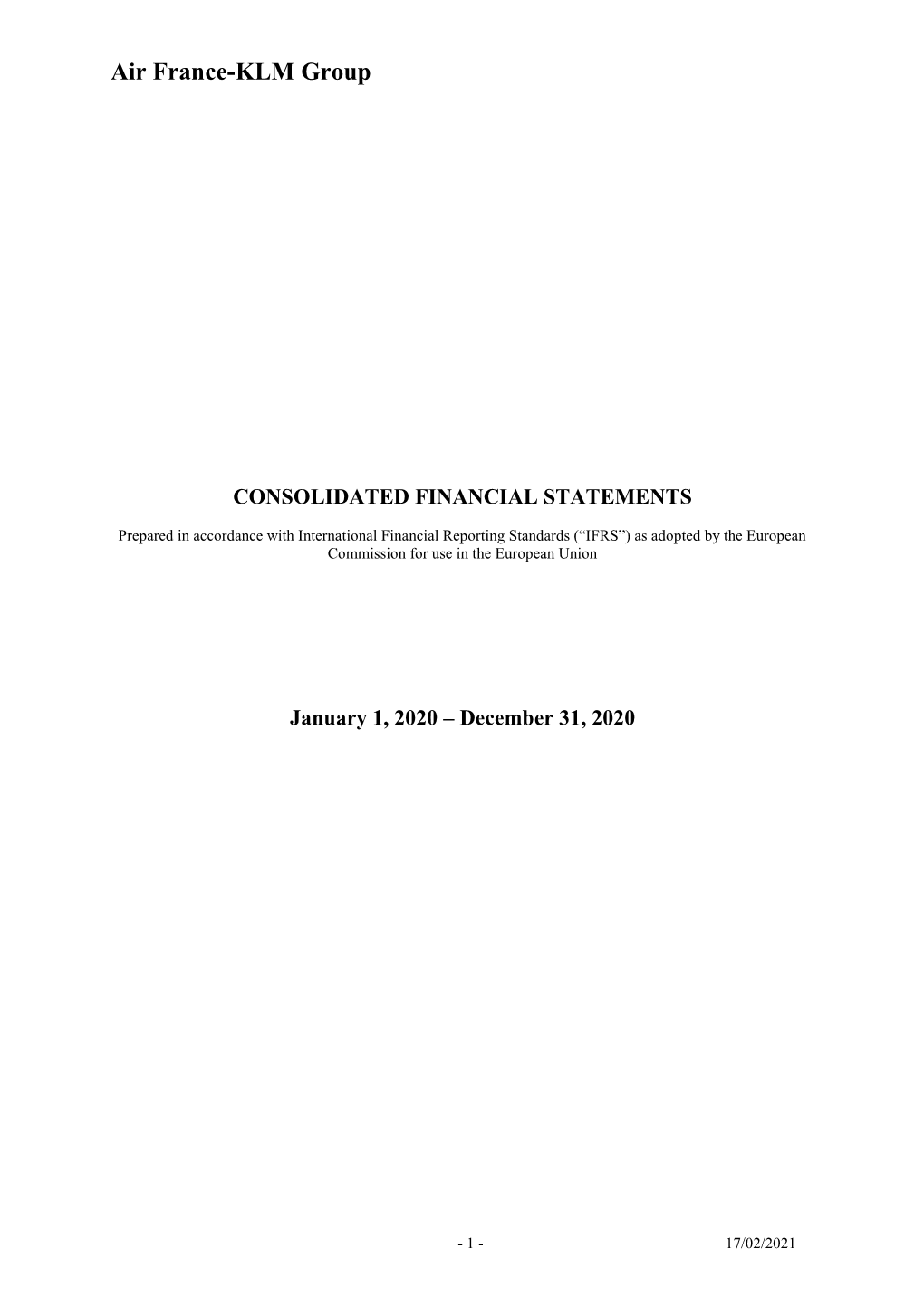 Consolidated Financial Statements