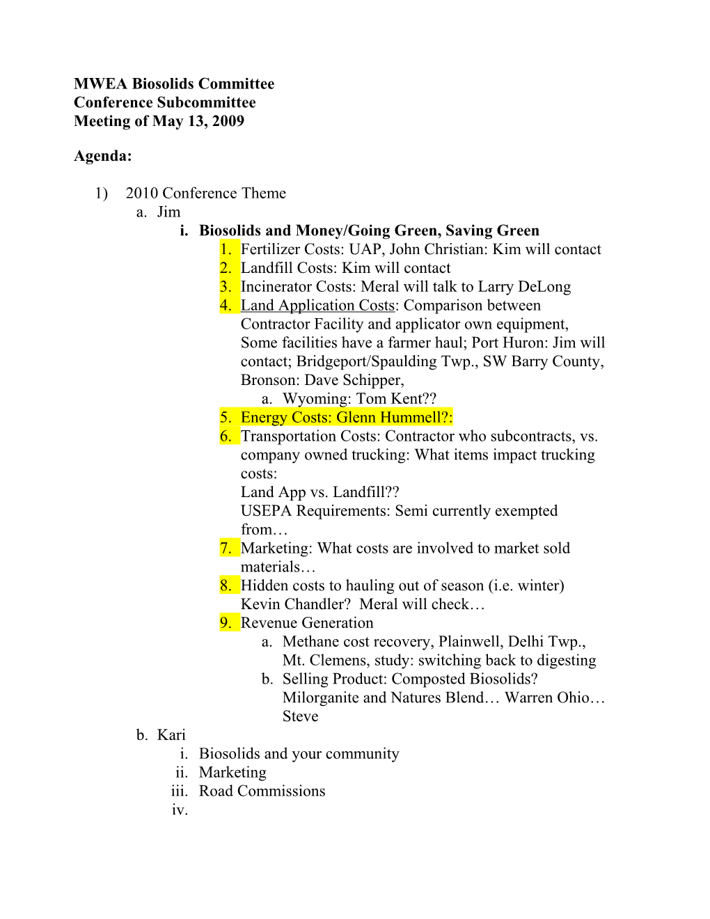 MWEA Biosolids Committee