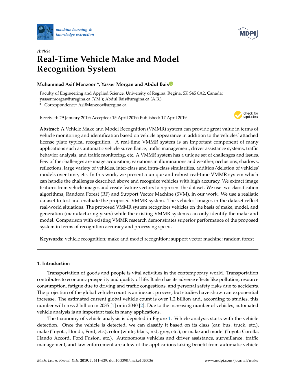 Real-Time Vehicle Make and Model Recognition System