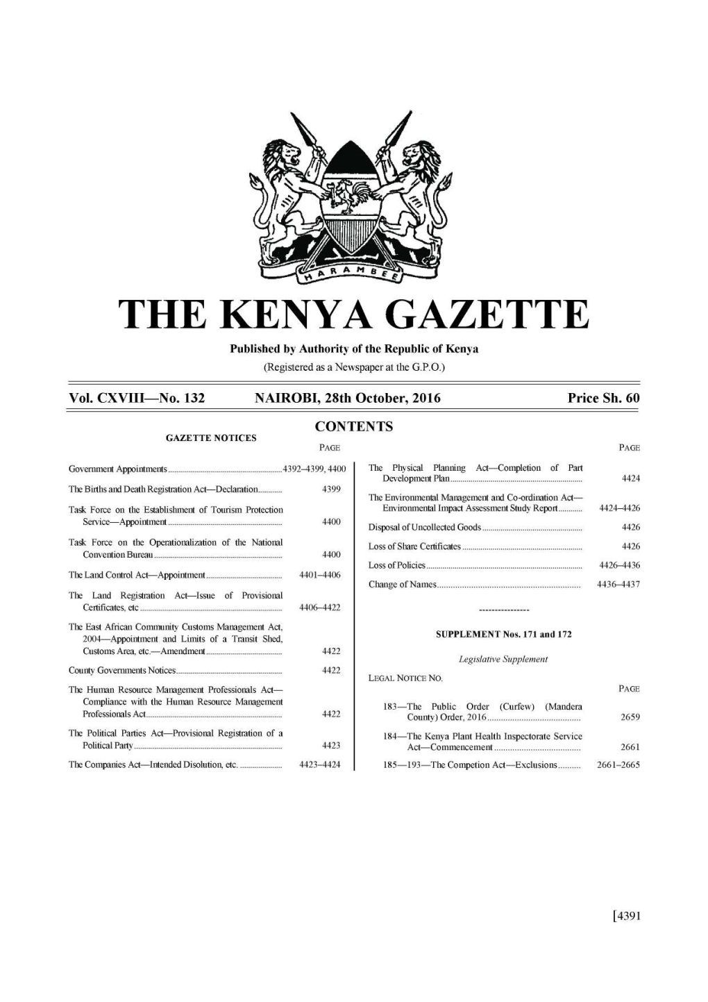 The Kenya Gazette