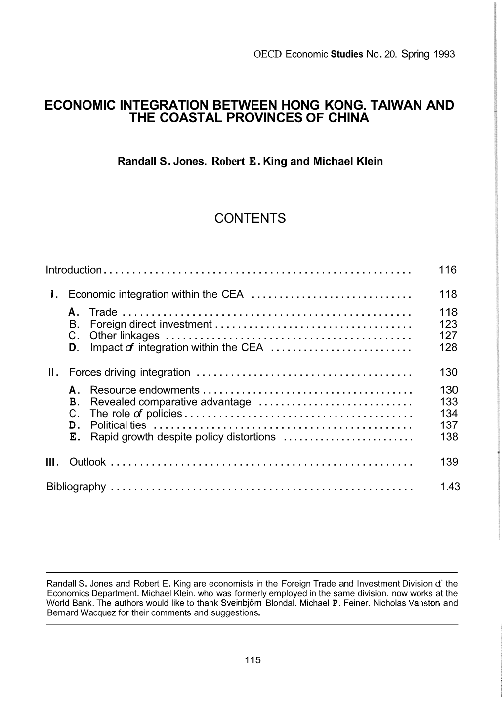 Economic Integration Between Hong Kong, Taiwan and The