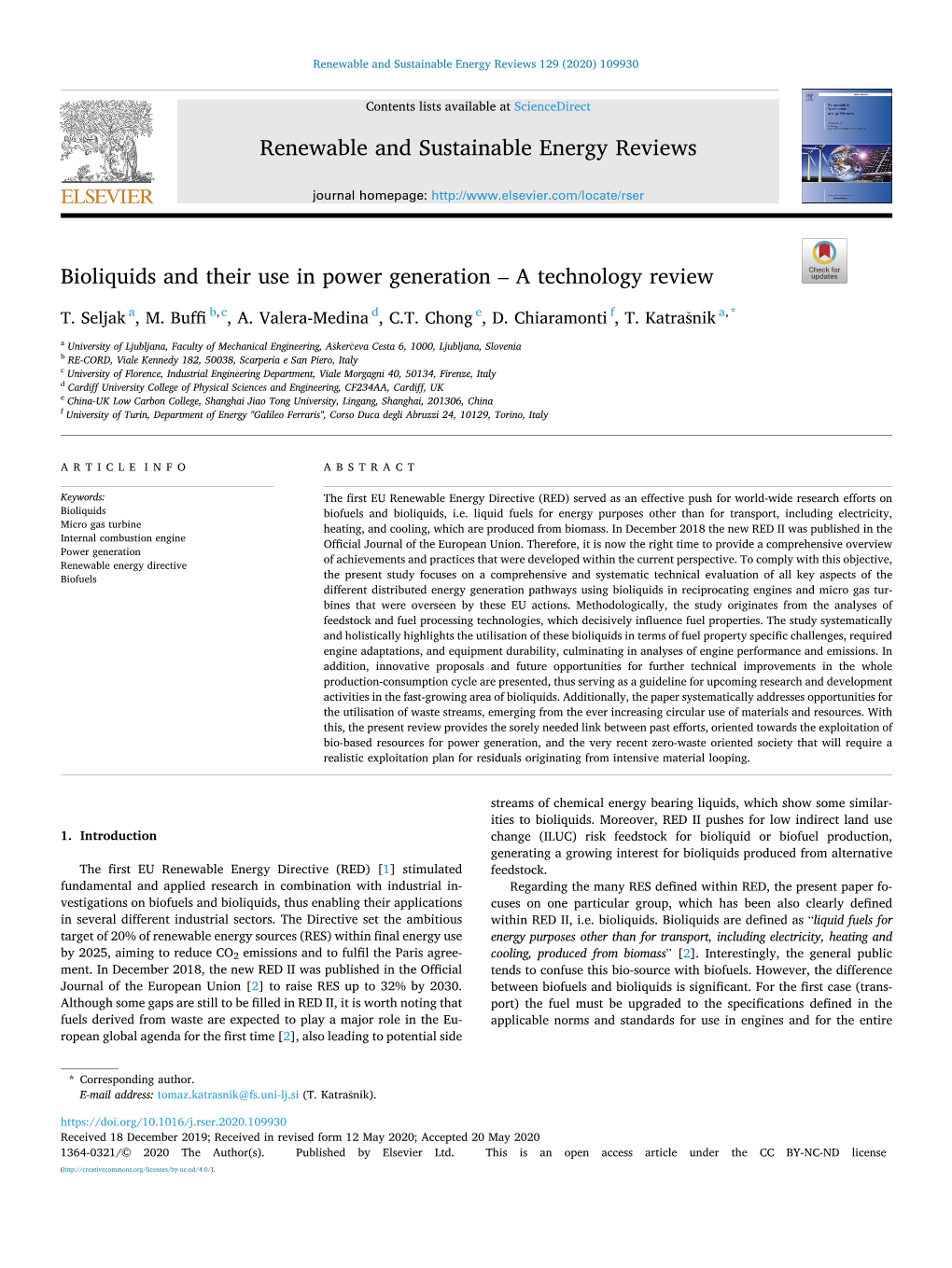 Bioliquids and Their Use in Power Generation Â€