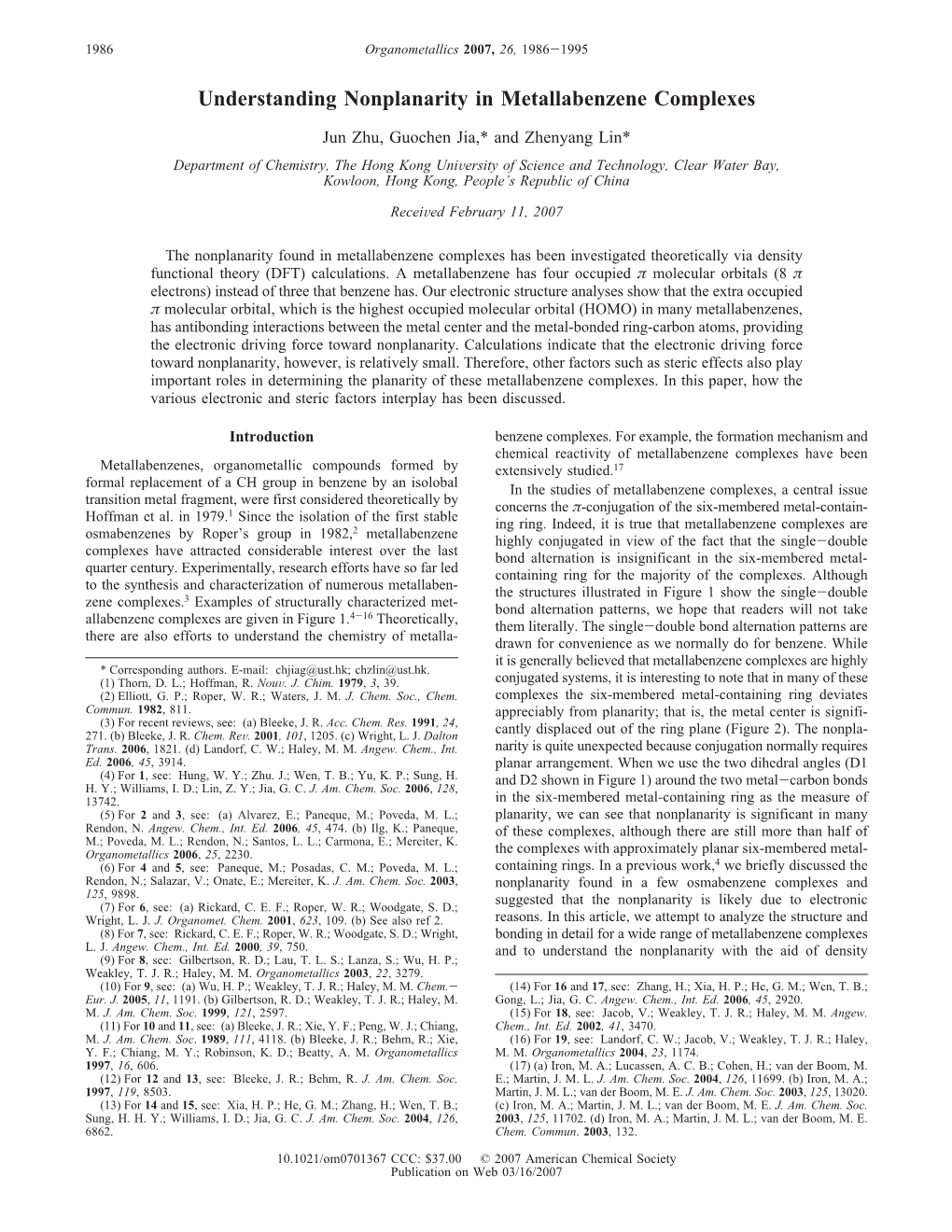 Understanding Nonplanarity in Metallabenzene Complexes