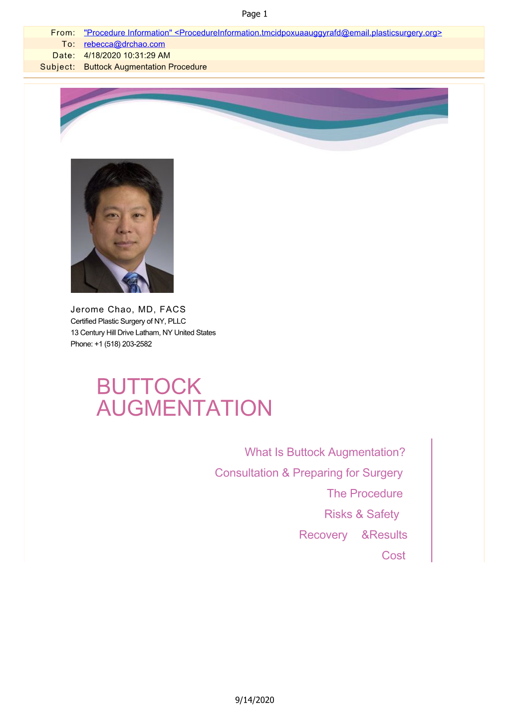 Buttock Augmentation Procedure